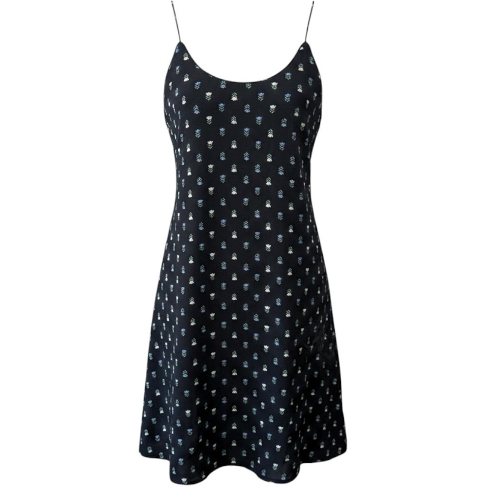 Blue Rain Francesca's Floral Shift Dress NWT Womens Medium Black Mini Boho
